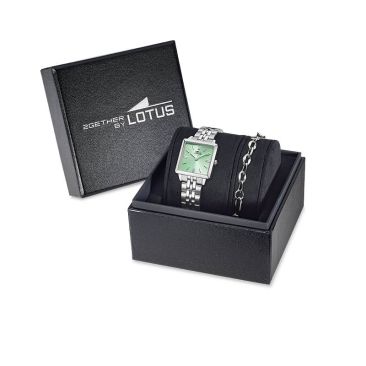 Coffret montre femme + bijou Lotus - 19010/4