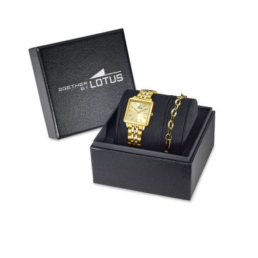 Coffret montre femme + bijou Lotus - 19011/2