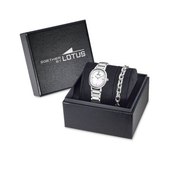Coffret montre femme + bijou Lotus - 19012/1
