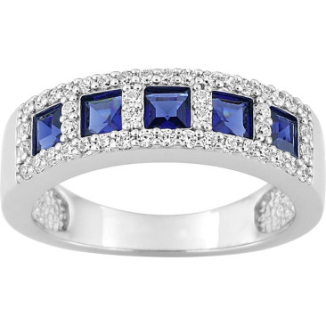 Bague argent et oxydes de zirconium - 337193.2