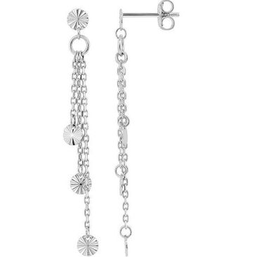 Boucles d'oreilles pendantes argent Stepec - 335A03