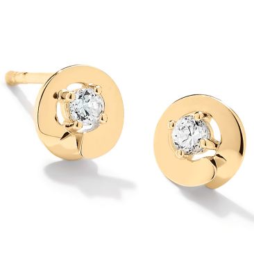 Boucles d'oreilles boutons Envol or & diamant(s) Garel - 74AG20J