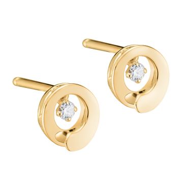 Boucles d'oreilles boutons Envol or & diamant(s) Garel - 74XC06J
