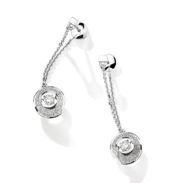 Boucles d'oreilles pendants Envol Dancing Stone or & diamant(s) Garel - 74XF32G