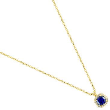 Collier or, saphir & diamant(s) synthétique(s) Diamanti - 9KLGS229Y