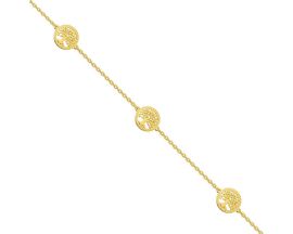 Bracelet arbre de vie plaqué or - 133785
