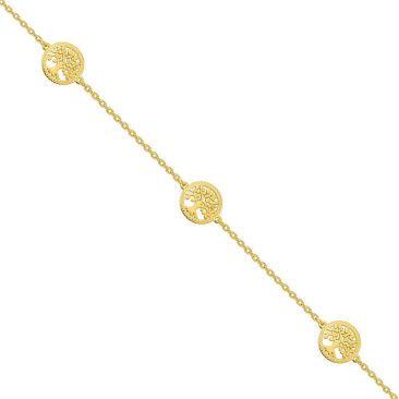 Bracelet arbre de vie plaqué or - 133785
