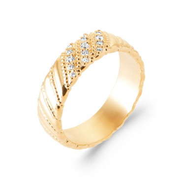 Bague oxydes plaqué or Stepec - IPPPBSBP