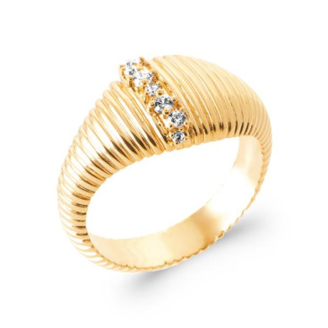 Bague oxydes plaqué or Stepec - IPPPJJBP