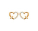 Boucles d'oreilles boutons coeurs plaqué or oxydes Stepec - IJPOXUBP