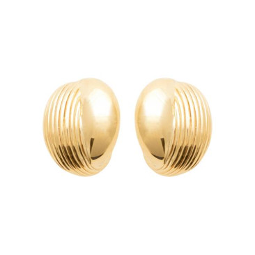 Boucles d'oreilles boutons plaqué or Stepec - IJPUIOPP