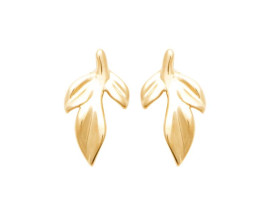 Boucles d'oreilles boutons plaqué or Stepec - IJPUTXPP