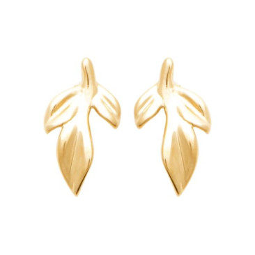 Boucles d'oreilles boutons plaqué or Stepec - IJPUTXPP