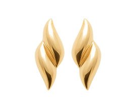 Boucles d'oreilles boutons plaqué or Stepec - IJPXBBPP