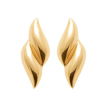 Boucles d'oreilles boutons plaqué or Stepec - IJPXBBPP