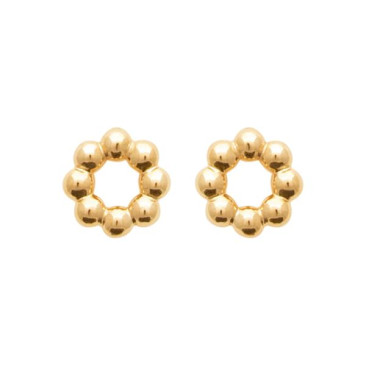 Boucles d'oreilles boutons plaqué or Stepec - IJPSPOPP