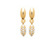 Boucles d'oreilles pendants plaqué or oxydes Stepec - IJPSSOBP
