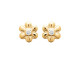 Boucles d'oreilles boutons fleurs plaqué or oxydes Stepec - IJPSTJBP