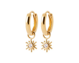 Boucles d'oreilles créoles plaqué or oxydes Stepec - IXOJBBP