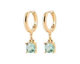 Boucles d'oreilles créoles plaqué or oxydes Stepec - IXUTTUP