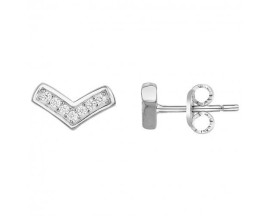 Boucles d'oreilles boutons argent oxydes Phebus - 70400452