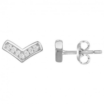 Boucles d'oreilles boutons argent oxydes Phebus - 70400452