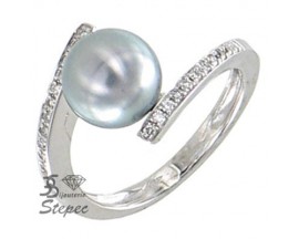 Bague perle de Tahiti & diamant(s) or Stepec - A1018T-G