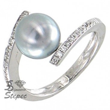 Bague perle de Tahiti & diamant(s) or Stepec - A1018T-G
