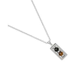 Collier acier & oeil de tigre Jourdan - JH100023N