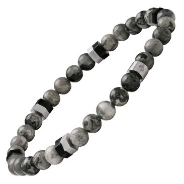 Bracelet acier & jaspe Jourdan - JH100026B
