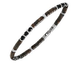 Bracelet acier & perles Jourdan - JH100032B