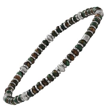 Bracelet acier & perles Jourdan - JH100033B