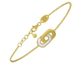 Bracelet argent doré nacre Charles Garnier - AGF170223B