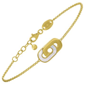 Bracelet argent doré nacre Charles Garnier - AGF170223B