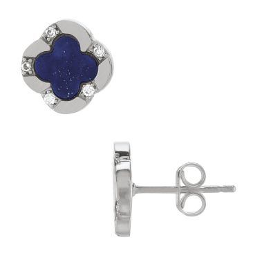 Boucles d'oreilles argent lapis lazuli Charles Garnier - AGF170238E
