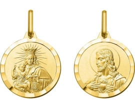 Médaille vierge Scapulaire/Carmel or Stepec - AY3157