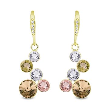 Boucles d'oreilles pendants argent et cristal Spark - G0582C