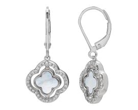 Boucles d'oreilles argent agate, nacre et oxydes Charles Garnier - AGF170283E