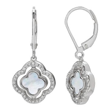 Boucles d'oreilles argent agate, nacre et oxydes Charles Garnier - AGF170283E