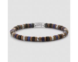 Bracelet perles Rebel & Rose Slices Mixed Blue 6 mm - RR-60149-S