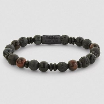 Bracelet perles Rebel & Rose Variations Mix Black 8 mm - RR-80123-B