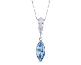 Collier argent et cristal Spark - A0591A