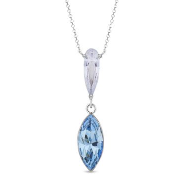 Collier argent et cristal Spark - A0591A