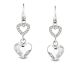 Boucles d'oreilles pendants coeurs argent et cristal Spark - A0599W