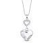 Collier coeur argent et cristal Spark - A0600W