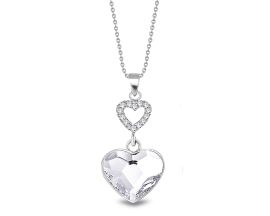 Collier coeur argent et cristal Spark - A0600W