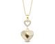 Collier coeur argent doré et cristal Spark - G0600C