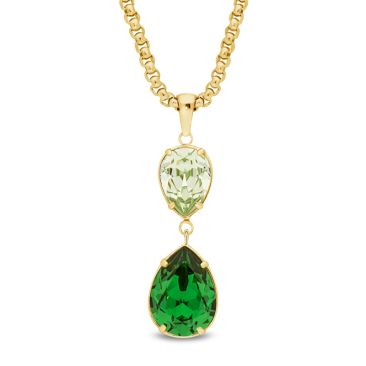 Collier acier doré et cristal Spark - SG022MJG