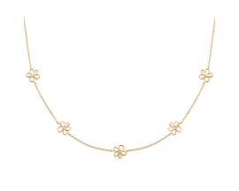 Collier fleurs plaqué or - EIIIPIOU