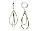 Boucles d'oreilles pendantes argent bicolore LINEARGENT - 17940-A